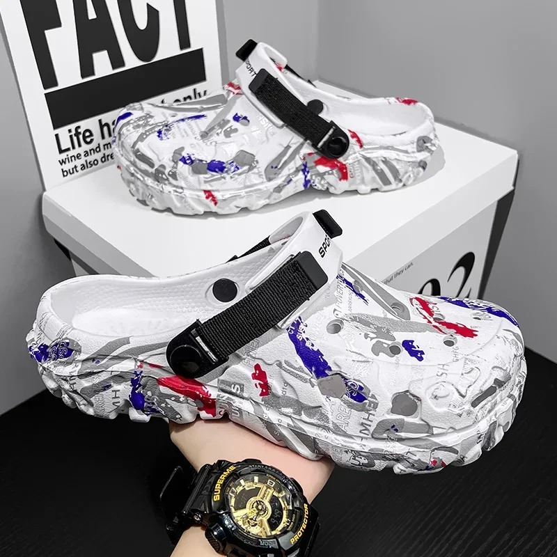 Men Shoes Runners - รองเท้าแตะแบบสวมสำหรับผู้ชาย ไซส์ใหญ่ 48 49 ระบายอากาศได้ดี เหมาะสำหรับฤดูร้อน