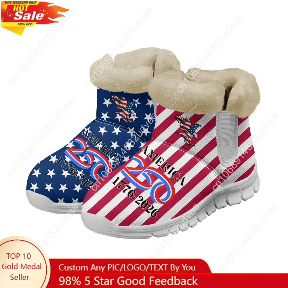 Men'S Shoes No Laces - อเมริกา ฉลองครบรอบ 250 ปี 1776-2026 รองเท้าบูทผ้าพลัฌ