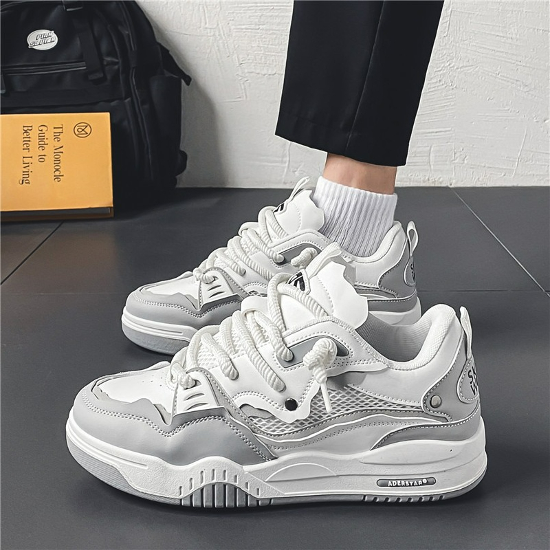 Men Shoes Size 11 - แนวโน้มรองเท้าผู้ชายรองเท้าผ้าใบกลางแจ้ง LACE-up รองเท้าวิ่งลื่นคู่สไตล์รองเท้า Breathable รองเท้าเทนนิส PLUS