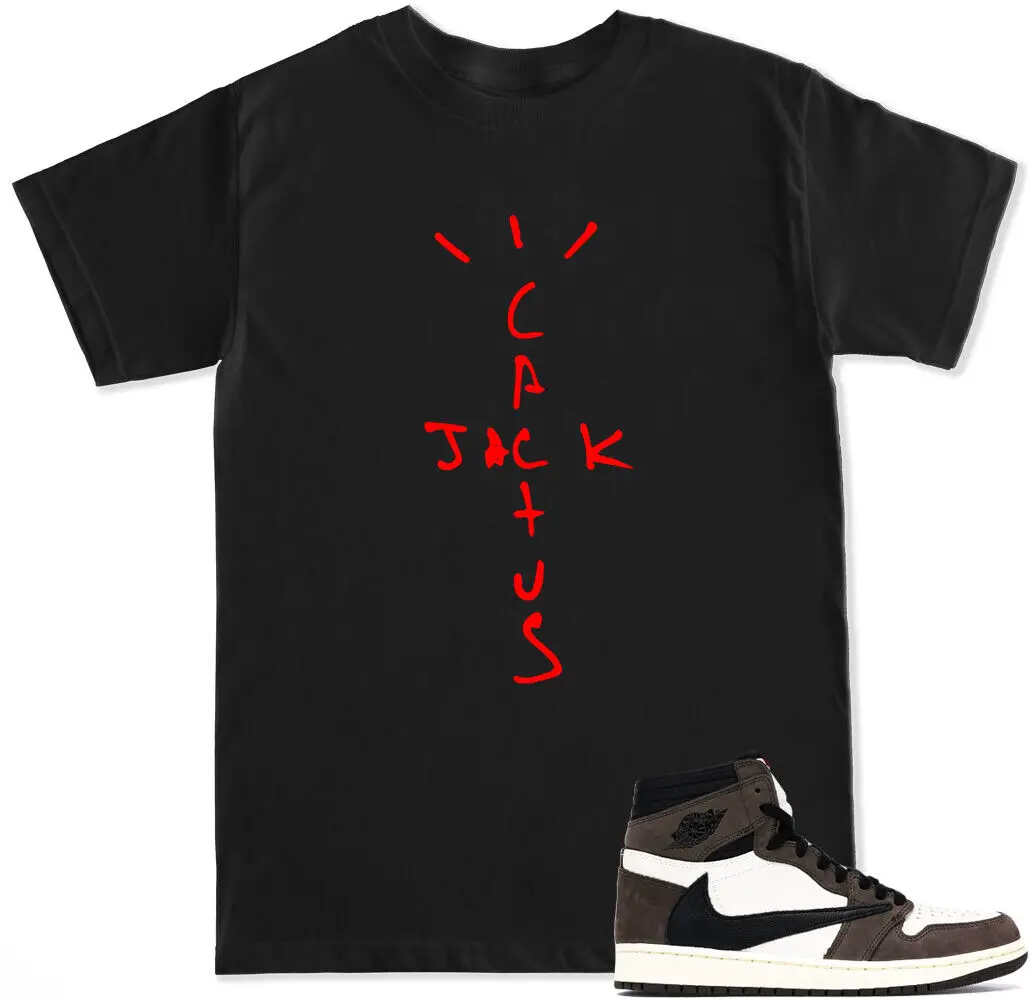 Men Shoes China - เสื้อยืด Cactus Jack Retro 1 ที่เข้าชุดกับรองเท้า