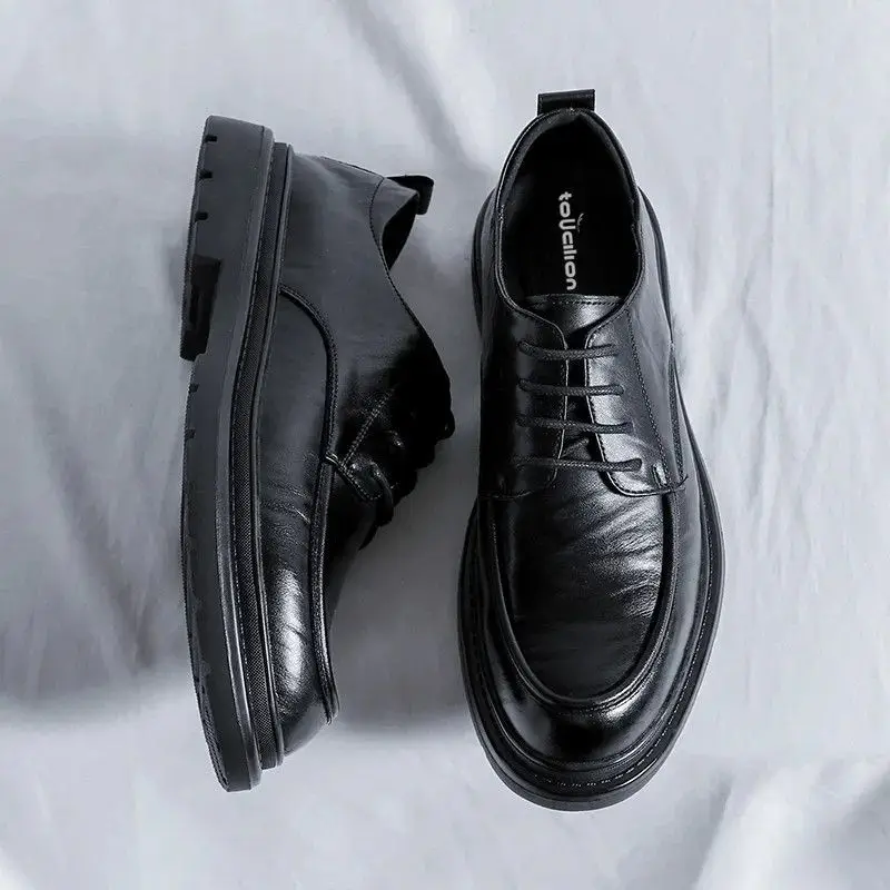 Men'S Shoes Clearance Sale - Lace Up รอบ Toe รองเท้าหนังผู้ชายสบาย Legitimate