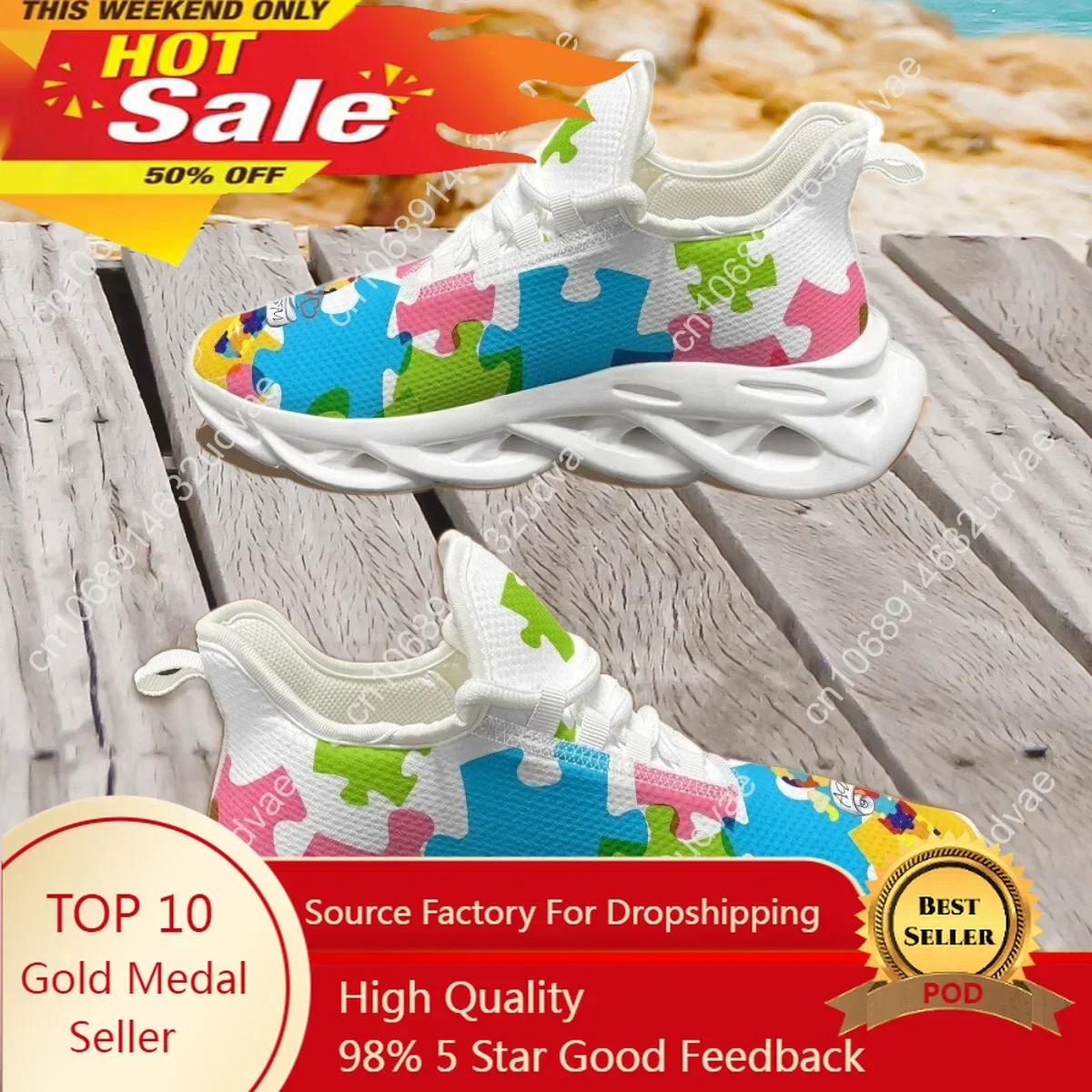 Men'S Shoes No Laces - รองเท้าวิ่งเพื่อการกีฬาเพื่อสร้างความตระหนักเกี่ยวกับออทิสติก รองเท้าผ้าใบผู้ชายแบบทนทาน นุ่มสบาย ดีไซน์ใหม่ คุณภาพสูง พื้นรองเท้านุ่ม