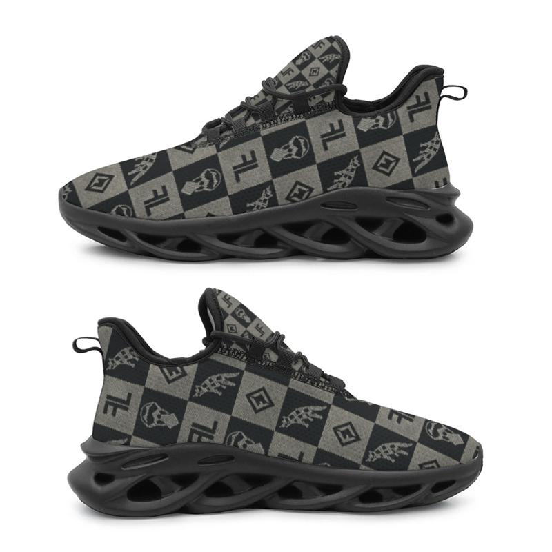 Men Shoes Runners - รองเท้าวิ่งสำหรับสุภาพสตรีและสุภาพบุรุษ รองเท้ากีฬา ลายตารางหมากรุก มีสไตล์และสวมใส่สบาย เหมาะสำหรับกิจกรรมกลางแจ้ง วัสดุทนทาน
