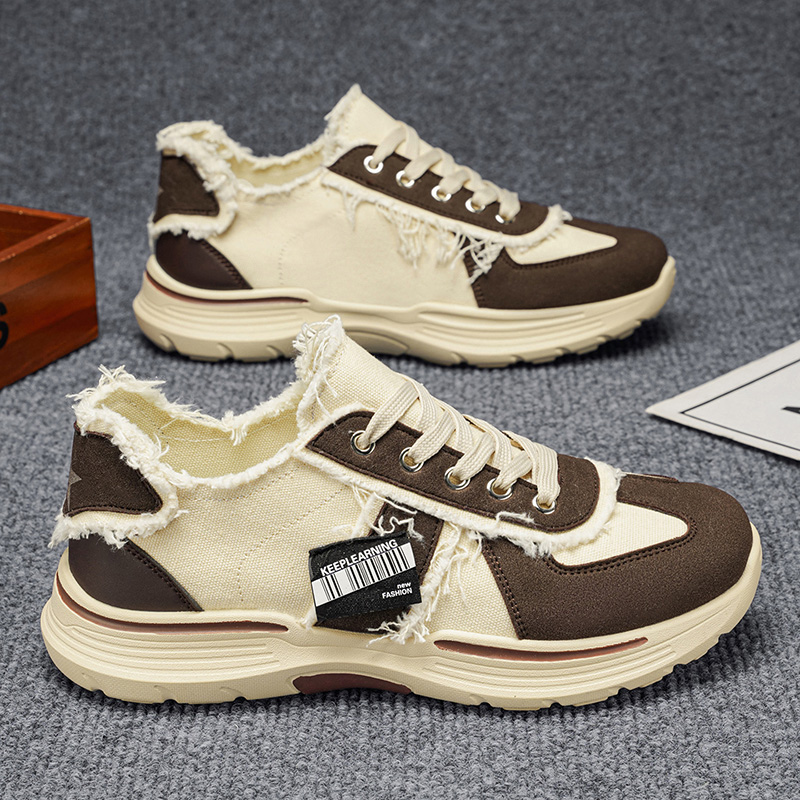 รองเท้าวัลคาไนซ์สไตล์เกาหลีแบบ - Men Shoes Regular Use บทวิจารณ์และราคา