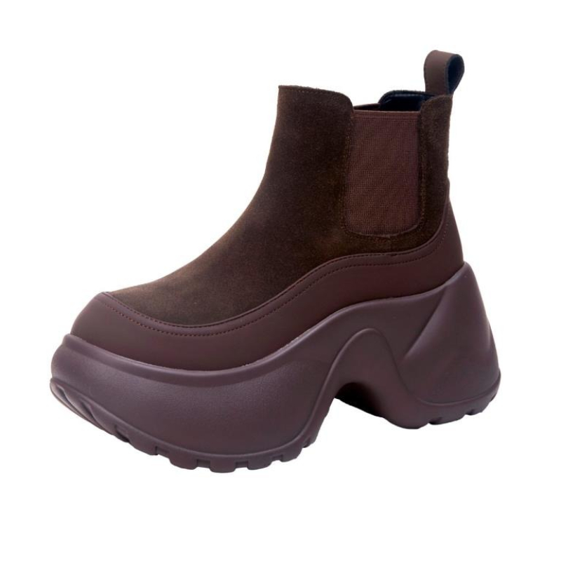รองเท้าบูทหุ้มข้อสำหรับผู้หญิง - Chelsea Boots Suede บทวิจารณ์และราคา