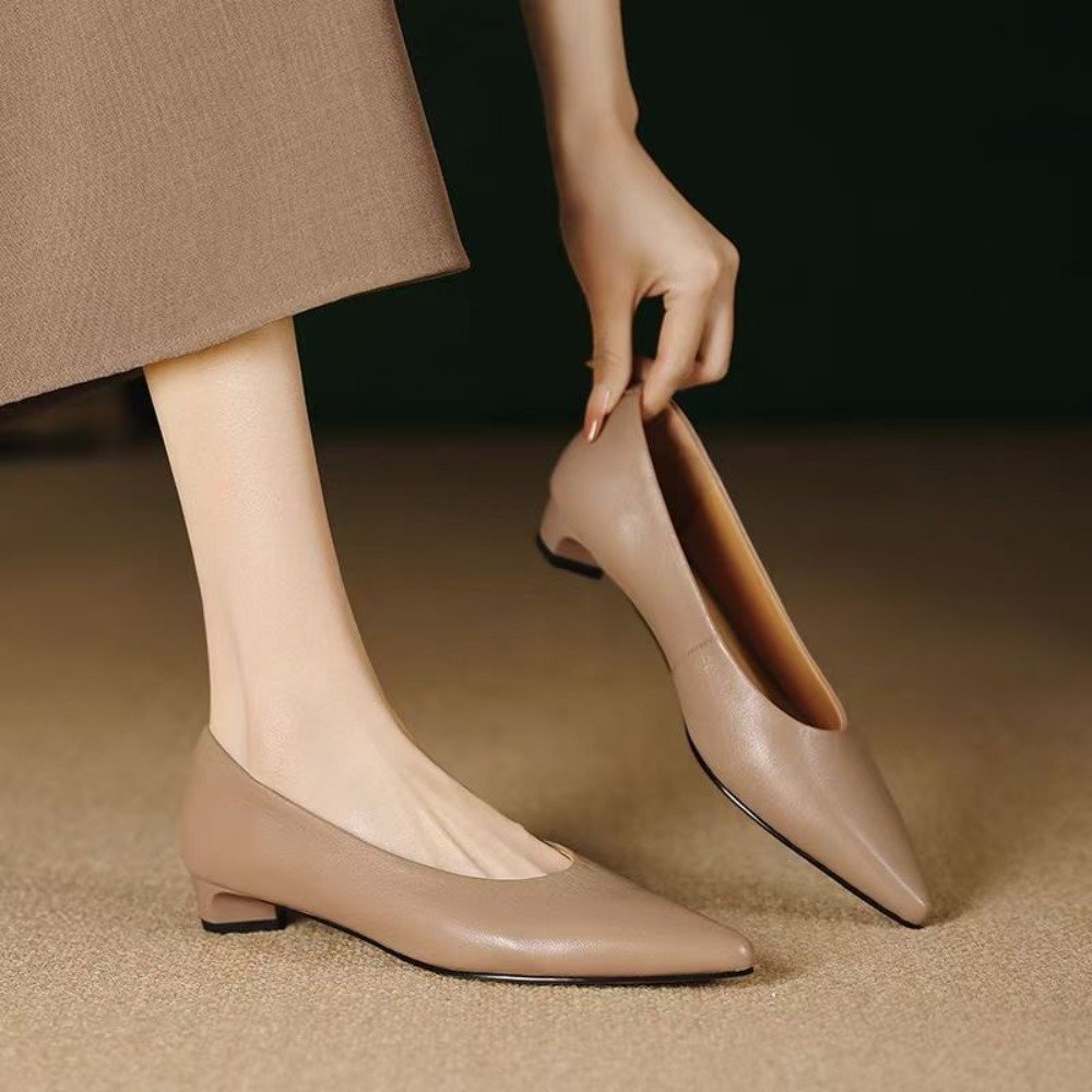 ​ ​ รองเท้าส้นเตี้ยแบบสวมสำหรั - Dress Shoe Pointed บทวิจารณ์และราคา