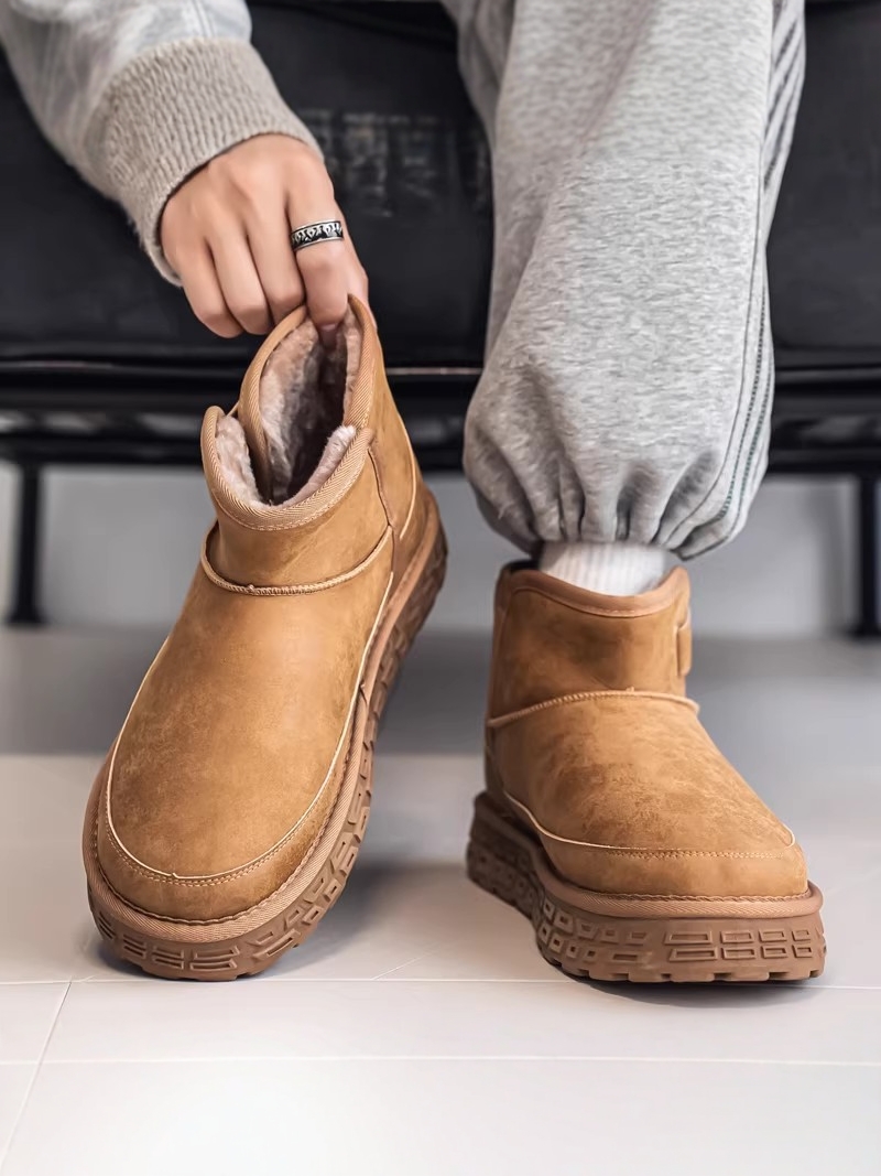 รองเท้าบูทหิมะแบบหนาบุขนแกะสำห - Men Shoes China บทวิจารณ์และราคา
