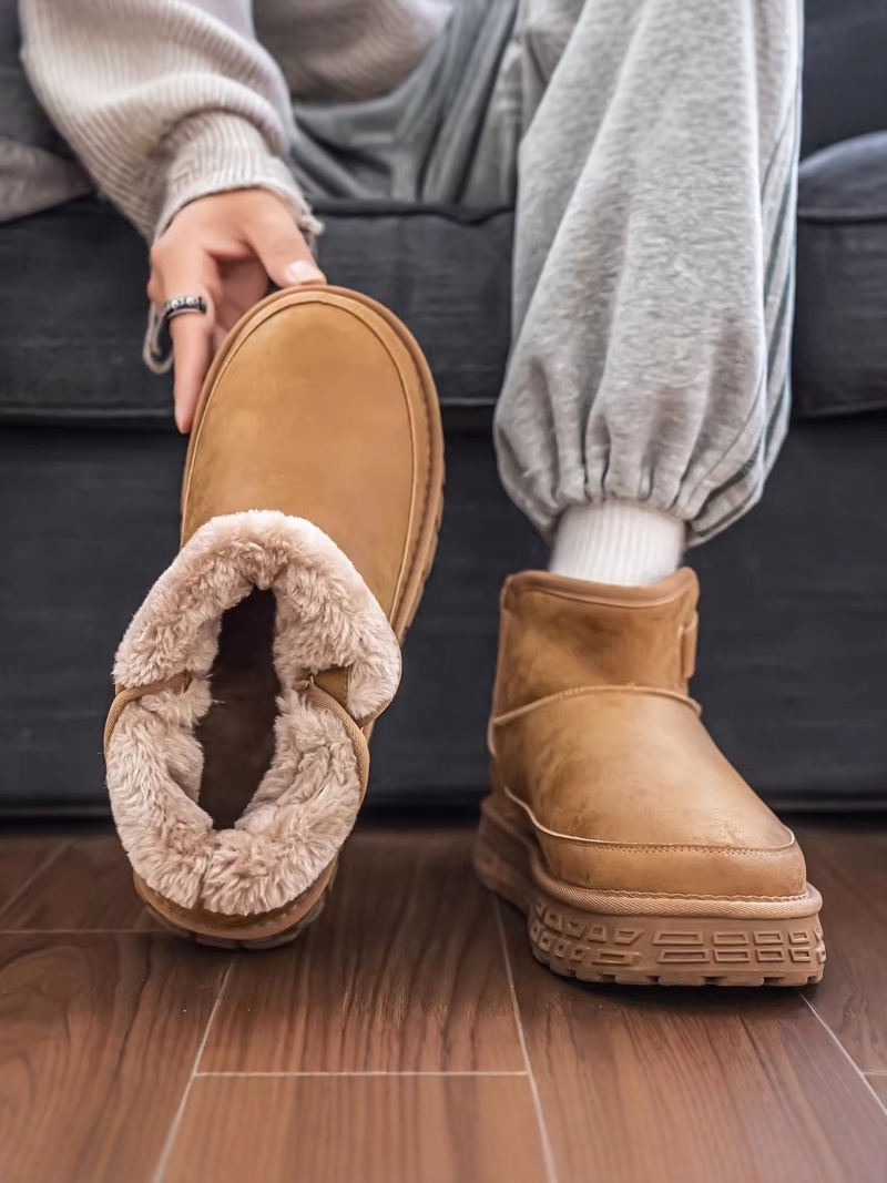รองเท้าบูทหิมะแบบหนาบุขนแกะสำห - Men Shoes China บทวิจารณ์และราคา