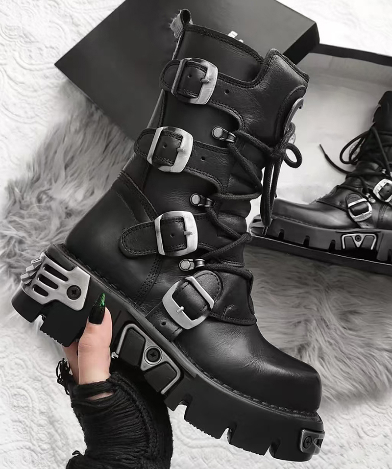 รองเท้าบูทมอเตอร์ไซค์ทรงสูงสไต - Men'S Shoes No Laces บทวิจารณ์และราคา