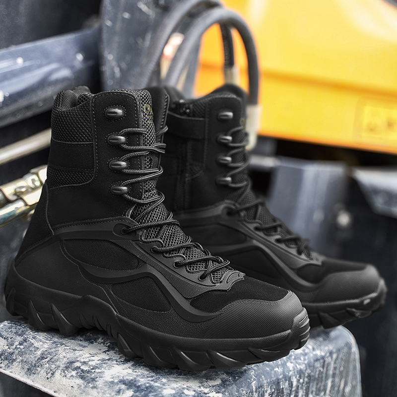 รองเท้าผู้ชายรองเท้าบู๊ตยุทธวิ - Men'S Shoes No Laces บทวิจารณ์และราคา