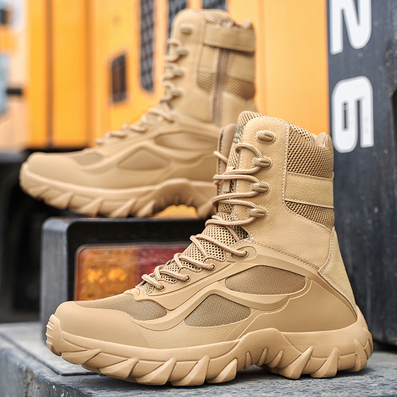 รองเท้าผู้ชายรองเท้าบู๊ตยุทธวิ - Men'S Shoes No Laces บทวิจารณ์และราคา