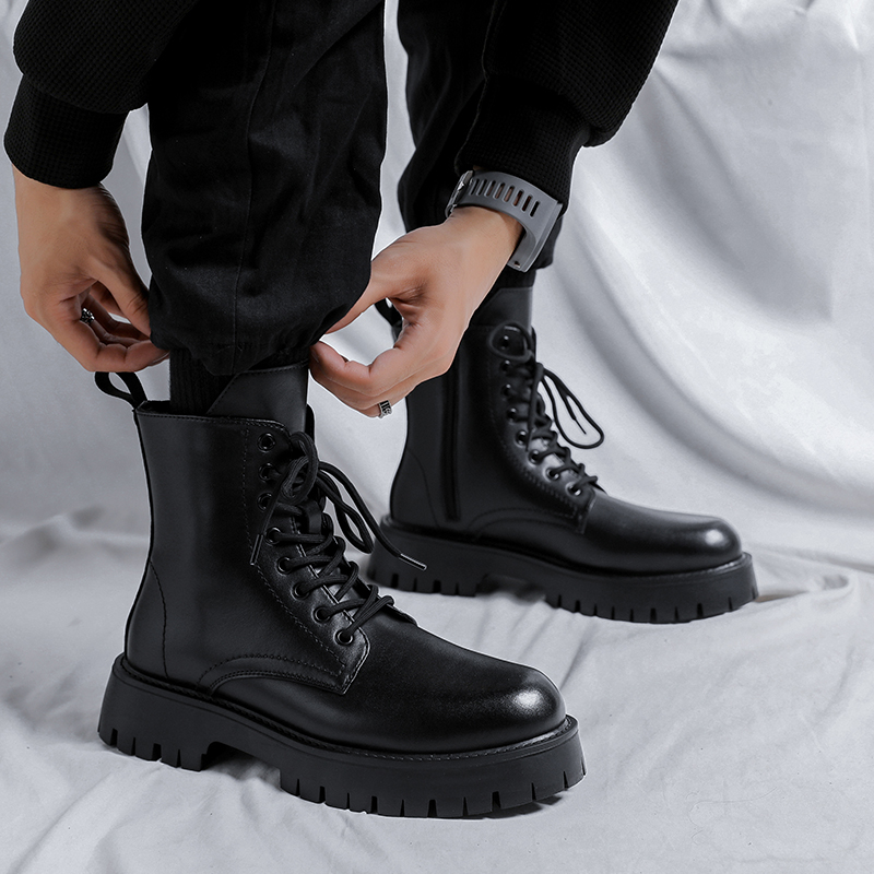 รองเท้าบูทหนังแท้แฟชั่นหรูสำหร - Chelsea Boots Suede บทวิจารณ์และราคา