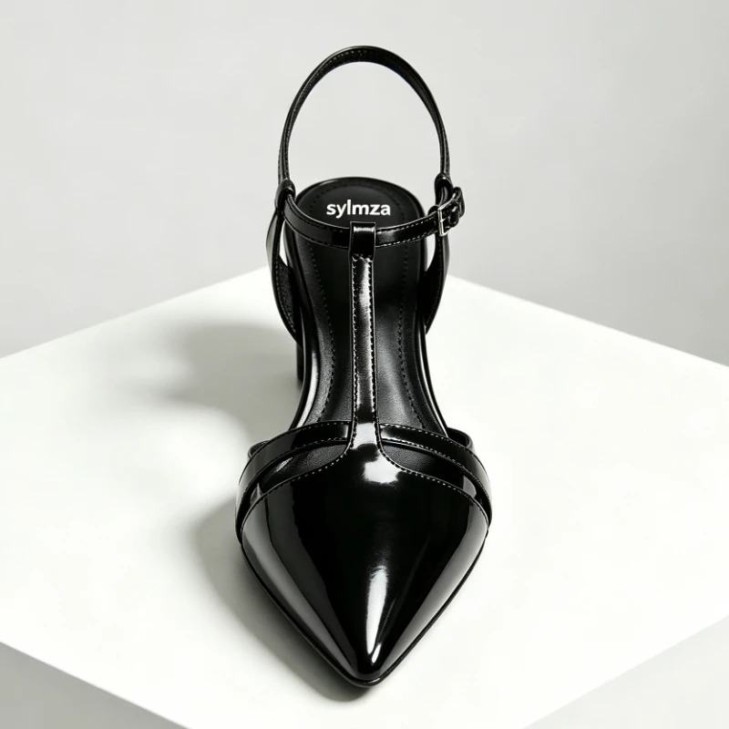 รองเท้าส้นสูงแบบคิทเทนฮีลหนังแ - Dress Shoe Pointed บทวิจารณ์และราคา