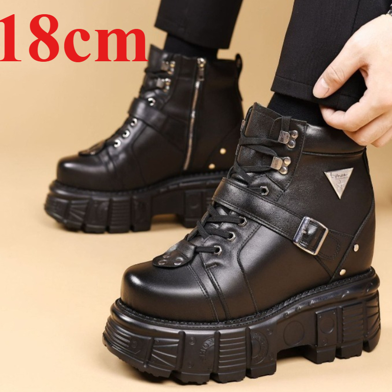 รองเท้าบูทหนังแท้สำหรับผู้ชาย  - Men'S Shoes No Laces บทวิจารณ์และราคา
