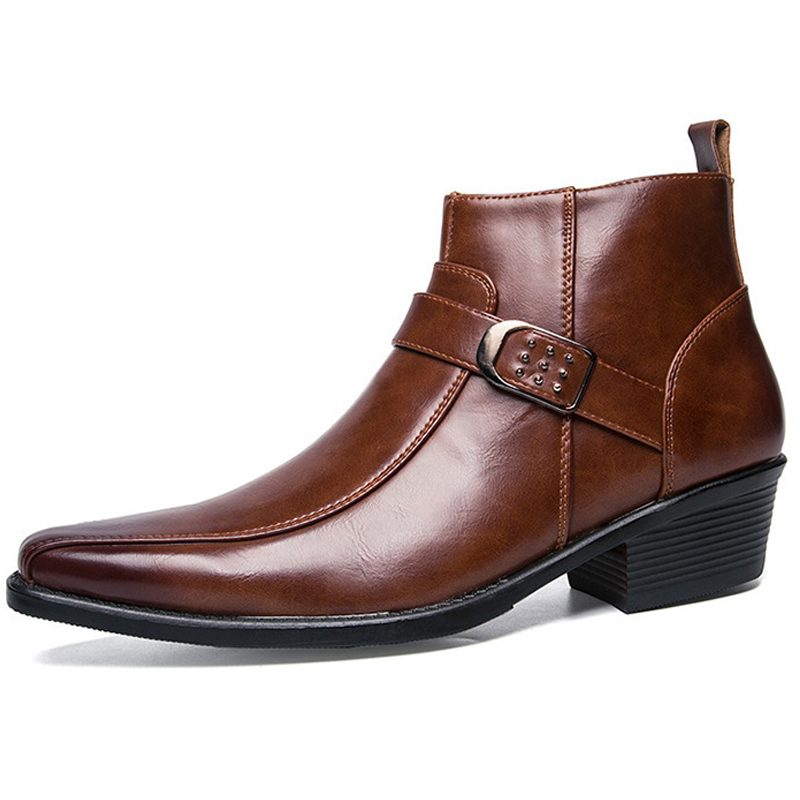 รองเท้าบูทคาวบอยสไตล์เรโทรสำหร - Chelsea Boots Suede บทวิจารณ์และราคา