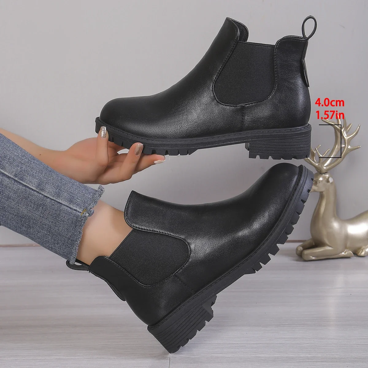ผู้หญิงสบายๆเชลซีรองเท้าข้อเท้ - Chelsea Boots Suede บทวิจารณ์และราคา