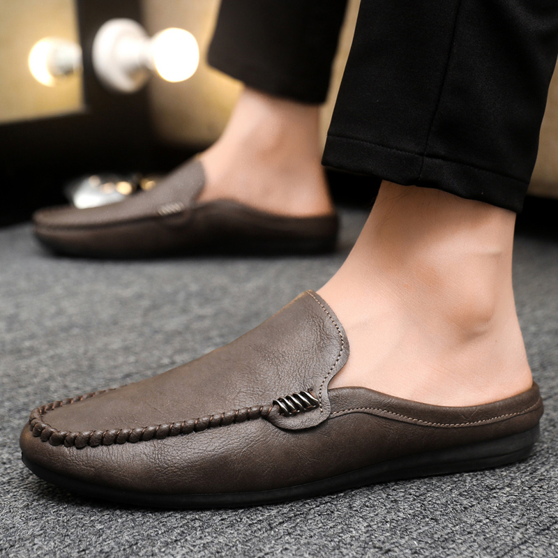 รองเท้าผู้ชายแบบสวมครึ่งเท้า ล - Men'S Shoes Clearance Sale บทวิจารณ์และราคา