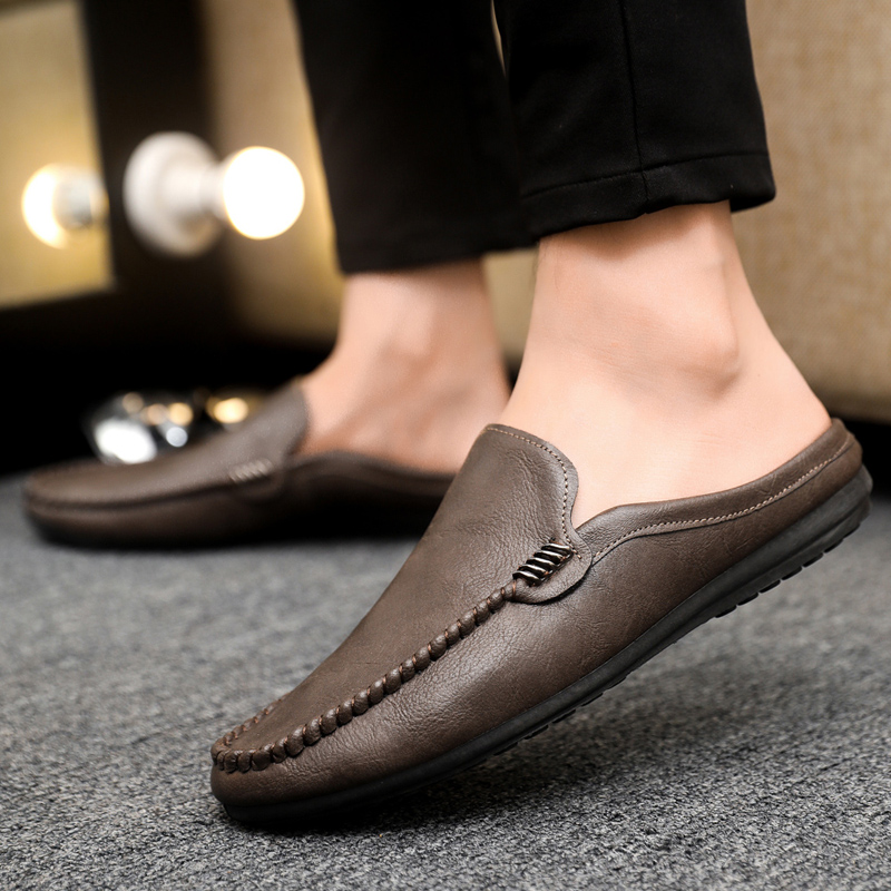 รองเท้าผู้ชายแบบสวมครึ่งเท้า ล - Men'S Shoes Clearance Sale บทวิจารณ์และราคา