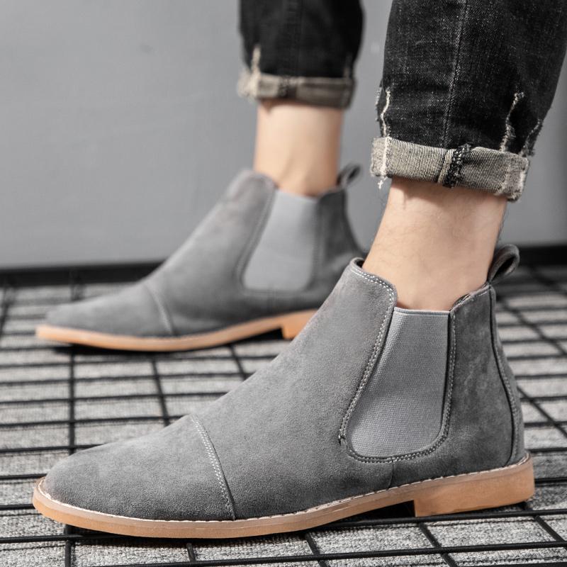 รองเท้าบูทเชลซีผู้ชาย หนังกลับ - Chelsea Boots Suede บทวิจารณ์และราคา