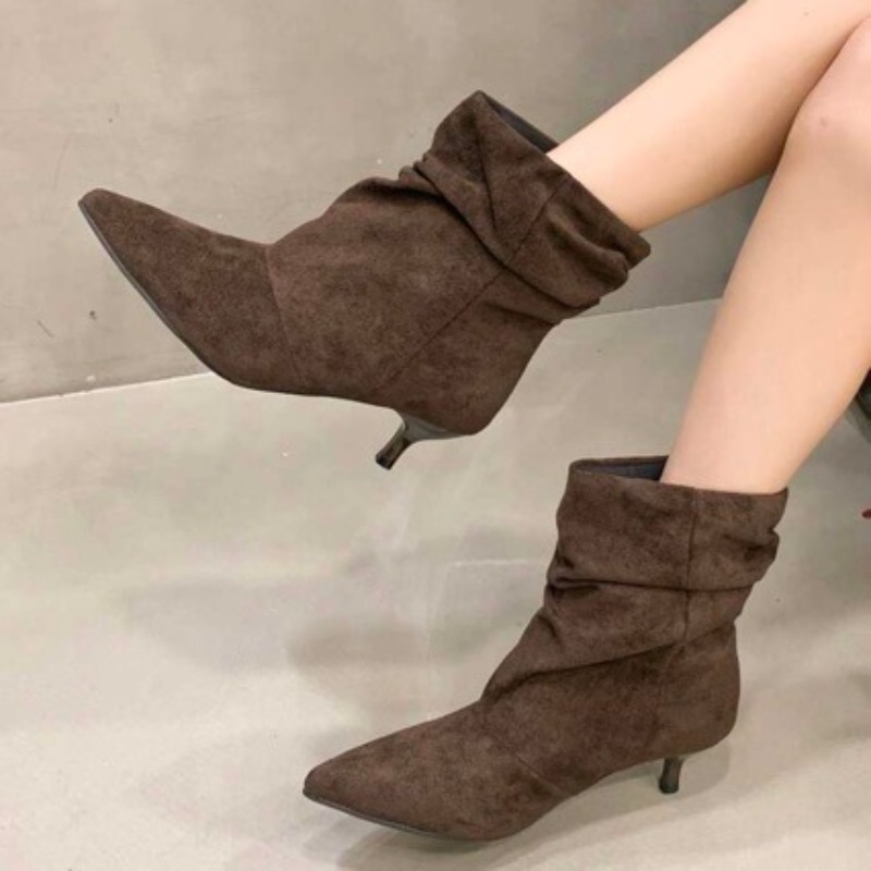รองเท้าบูทข้อเท้าดีไซน์หรูหราส - Chelsea Boots Suede บทวิจารณ์และราคา