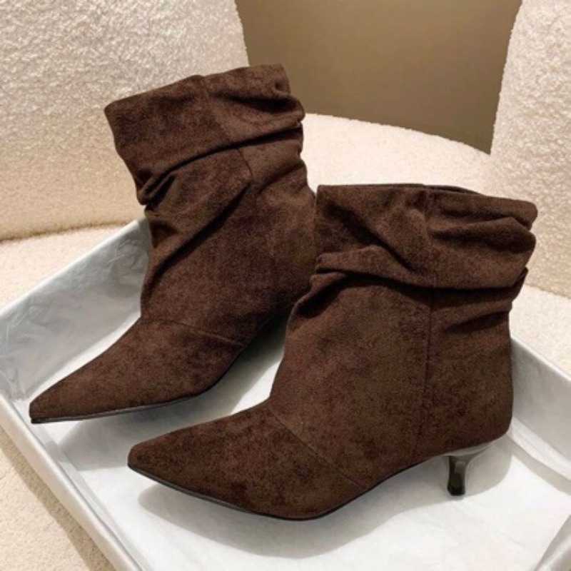 รองเท้าบูทข้อเท้าดีไซน์หรูหราส - Chelsea Boots Suede บทวิจารณ์และราคา