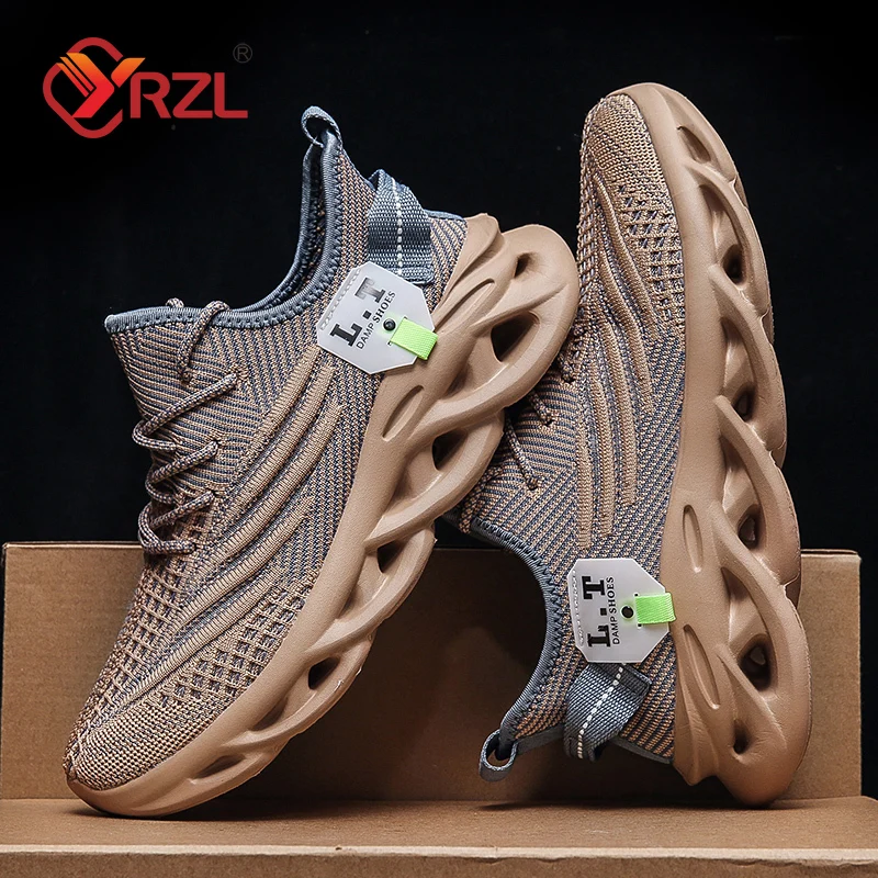YRZL ผู้ชายกีฬารองเท้าวิ่งสีดํ - Men Shoes Size 11 บทวิจารณ์และราคา
