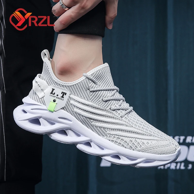 YRZL ผู้ชายกีฬารองเท้าวิ่งสีดํ - Men Shoes Size 11 บทวิจารณ์และราคา