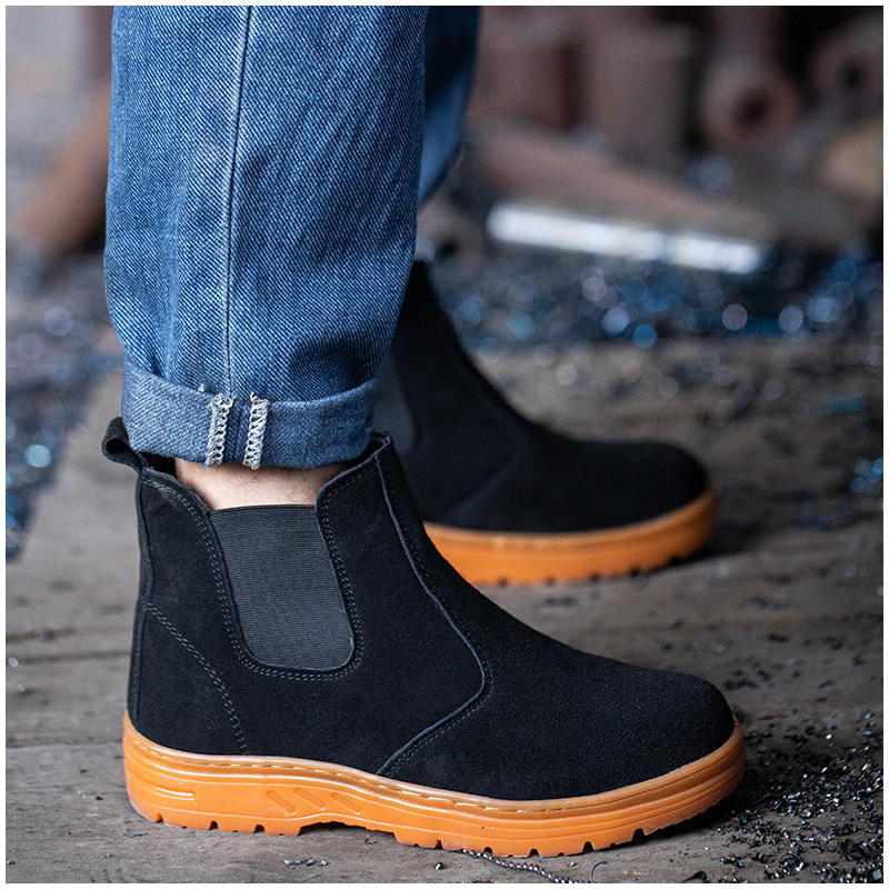 ผู้ชาย Steel Toe Cap ความปลอดภ - Chelsea Boots Suede บทวิจารณ์และราคา