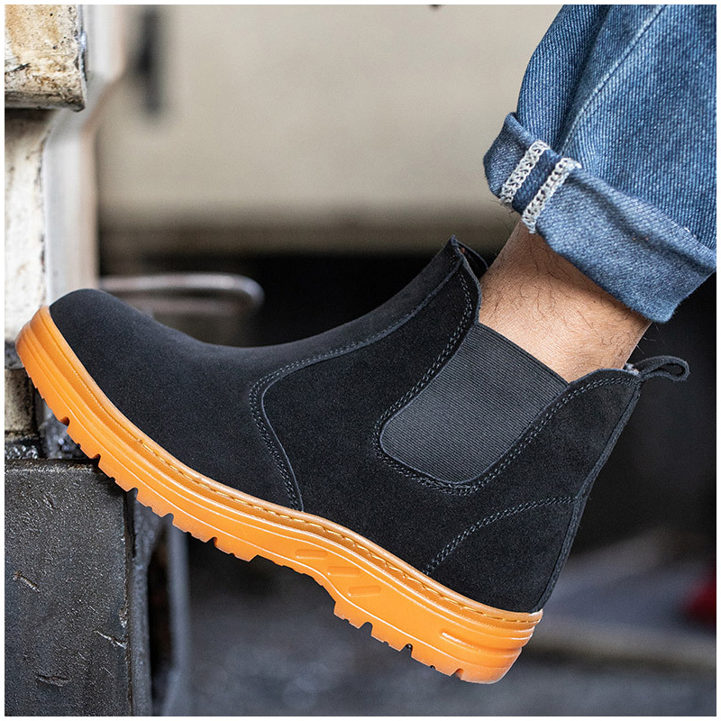ผู้ชาย Steel Toe Cap ความปลอดภ - Chelsea Boots Suede บทวิจารณ์และราคา